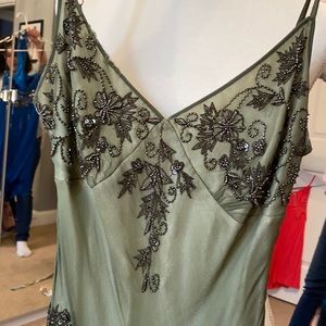 Papell Boutique petite 6. exclusive green Dress.